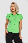 Рубашка женская однотонная  -уценка, цвет зеленый, 230R068-11-U-97 оптом - фото № 0