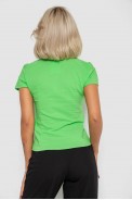 Рубашка женская однотонная  -уценка, цвет зеленый, 230R068-11-U-97 оптом - фото № 3