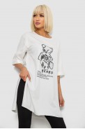Футболка женская с принтом, цвет молочный, 244R2018 - фото № 2