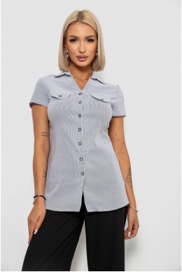 Рубашка-туника в полоску, цвет светло-серый, 230R665-1