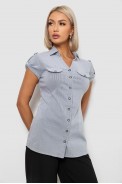 Сорочка-туніка в смужку, колір сірий, 230R665-1 оптом - фото № 2