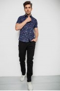 Рубашка мужская с принтом, цвет темно-синий, 214R6917-9 - фото № 1