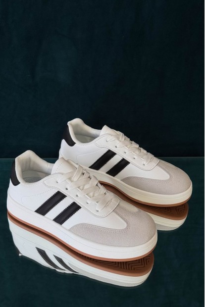 Кросівки жіночі екошкіра, колір біло-сірий, 248RJH700-7