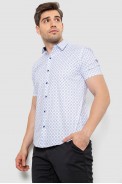 Сорочка чоловіча з принтом  -уцінка, колір білий, 214R7330-U-3 оптом - фото № 2