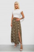 Юбка софт с леопардовым принтом, цвет бежевый, 257R11-3 - фото № 2