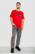 Футболка чоловіча з принтом, колір червоний, 244R356 - фото № 1