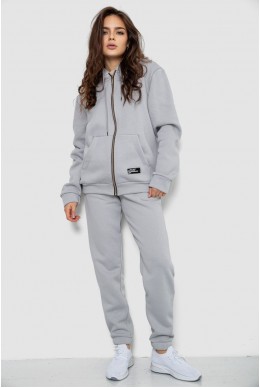 Спортивний костюм жіночий на флісі  -уцінка, колір світло-сірий, 244R1555-U