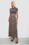 Юбка софт с леопардовым принтом, цвет серый, 257R11-3 - фото № 3