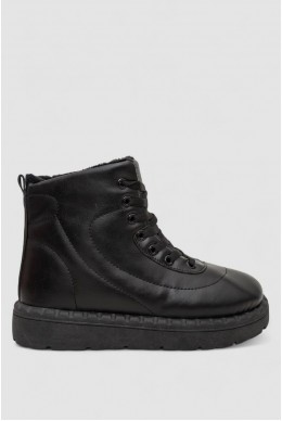 Кросівки жіночі зимові на хутрі  -уцінка, колір чорний, 248RFM12-U-1