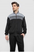 Спортивный костюм мужской, цвет черно-серый, 244R9160 - фото № 1