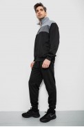 Спортивный костюм мужской, цвет черно-серый, 244R9160 - фото № 2