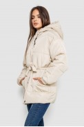 Куртка жіноча демісезонна з поясом  -уцінка, колір світло-бежевий, 207R005-U-5 оптом - фото № 2