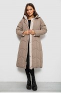 Куртка женская двусторонняя зимняя  -уценка, цвет темно-бежевый, 244R24115-U-2 - фото № 1