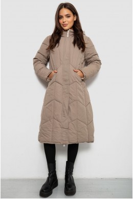 Куртка женская двусторонняя зимняя  -уценка, цвет темно-бежевый, 244R24115-U-2