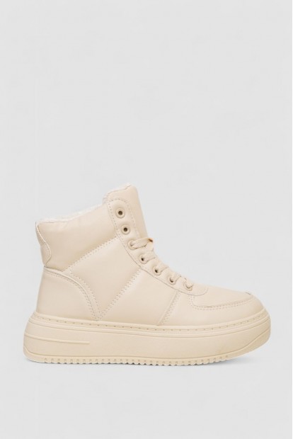 Черевики жіночі зимові на хутрі  -уцінка, колір бежевий, 248RTM170-U-2