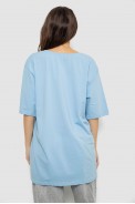 Футболка жіноча з принтом, колір блакитний, 244R3006 оптом - фото № 3