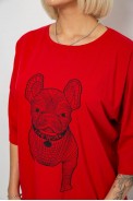 Футболка жіноча з принтом, колір червоний, 244R3008 - фото № 4