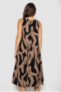 Сарафан повседневный свободного кроя, цвет мокко, 214R207-13 - фото № 3