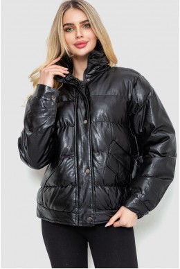 Куртка жіноча демісезонна екошкіра  -уцінка, колір чорний, 243R205-U-2