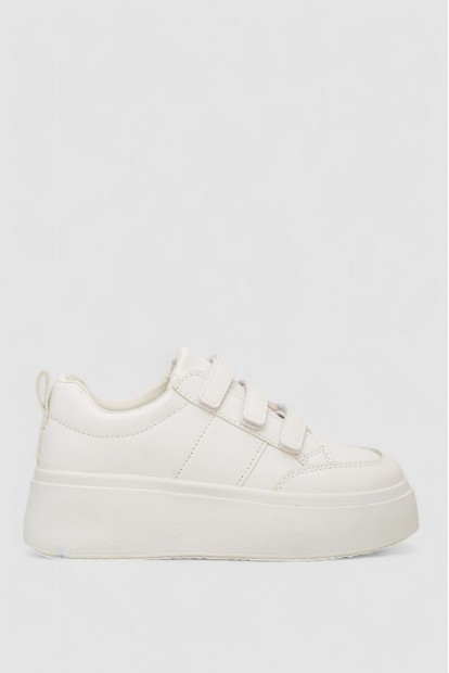 Кроссовки женские демисезонные на платформе  -уценка, цвет белый, 243R2024-11-U-2