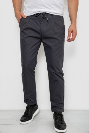 Штани чоловічі класичні однотонні, колір сірий, 157RU02-017