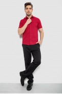 Мужская рубашка с принтом, цвет бордовый, 186R7012 - фото № 1
