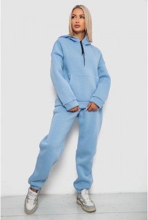 Спортивний костюм жіночий на флісі, колір блакитний, 238R5726