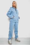 Спортивний костюм жіночий на флісі, колір блакитний, 238R5726 - фото № 2