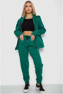 Спортивний костюм жіночий на флісі, колір зелений, 244R7777