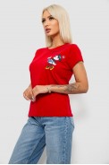 Футболка женская с принтом, цвет красный, 244R1004 - фото № 2