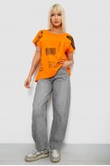 Футболка жіноча з принтом, колір помаранчевий, 244R2013-8 - фото № 1