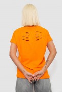 Футболка жіноча з принтом, колір помаранчевий, 244R2013-8 - фото № 3