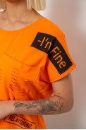 Футболка жіноча з принтом, колір помаранчевий, 244R2013-8 - фото № 4