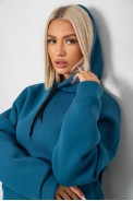 Спортивний костюм жіночий на флісі, колір синій, 238R5726 - фото № 4