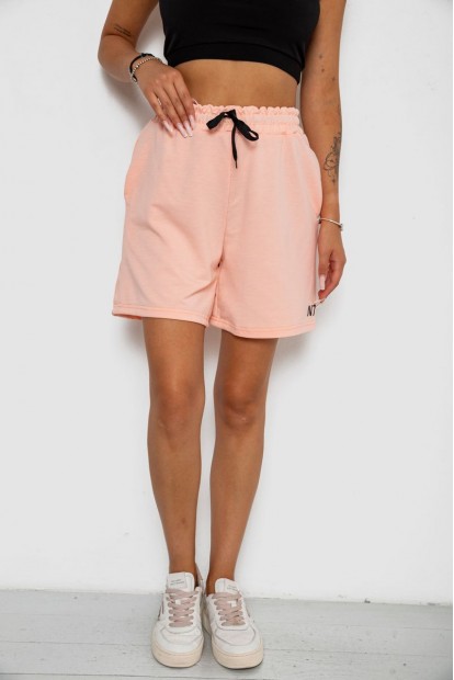 Шорты женские однотонные  -уценка, цвет персиковый, 238R777-U