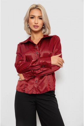 Сорочка класична в смужку, колір чорно-червоний, 230R66