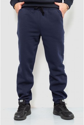 Спорт штани чоловічі на флісі, колір темно-синій, 241R001