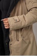 Куртка женская двусторонняя зимняя, цвет черный, 244R24115 - фото № 10