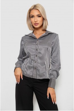 Сорочка класична в смужку, колір чорно-білий, 230R66