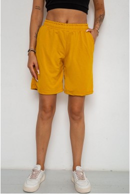 Шорти жіночі однотонні  -уцінка, колір гірчичний, 238R57820-U