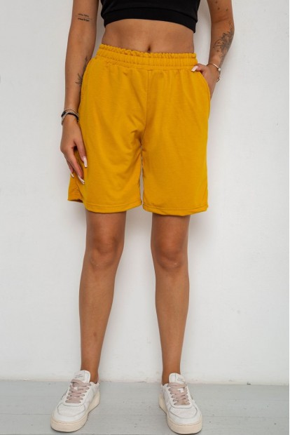 Шорти жіночі однотонні  -уцінка, колір гірчичний, 238R57820-U