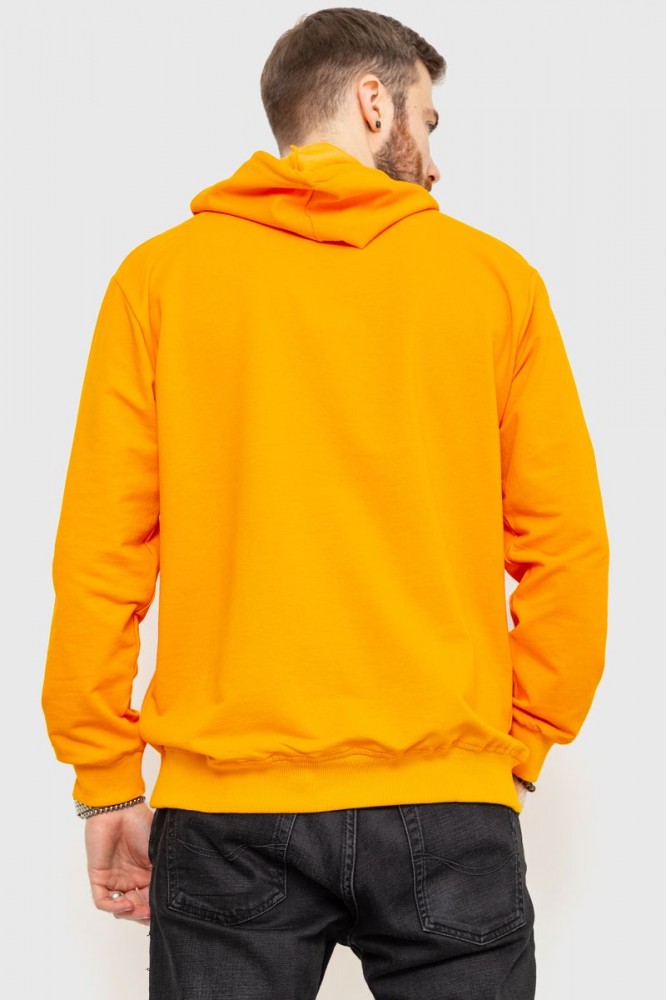 Купити Худі чоловічий однотонний, колір помаранчевий, 167R532 - Фото №4