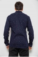 Мужская рубашка однотонная с принтом, цвет синий, 186R6917-6 - фото № 3
