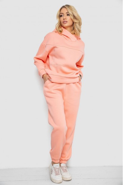 Спортивный костюм женский на флисе, цвет персиковый, 247R10765