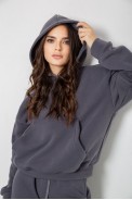 Спортивний костюм жіночий на флісі  -уцінка, колір темно-сірий, 241R2001-2-U-7 Спортивний костюм жіночий на флісі  -уцінка, колір темно-сірий, 241R2001-2-U-7 - фото № 4
