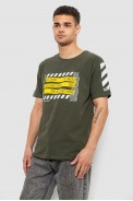 Футболка мужская с принтом, цвет хаки, 244R2530 - фото № 2