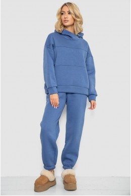 Спортивный костюм женский на флисе, цвет джинс, 247R10765