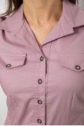 Сорочка жіноча однотонна  -уцінка, колір пудровий, 230R068-1-U-295 - фото № 4