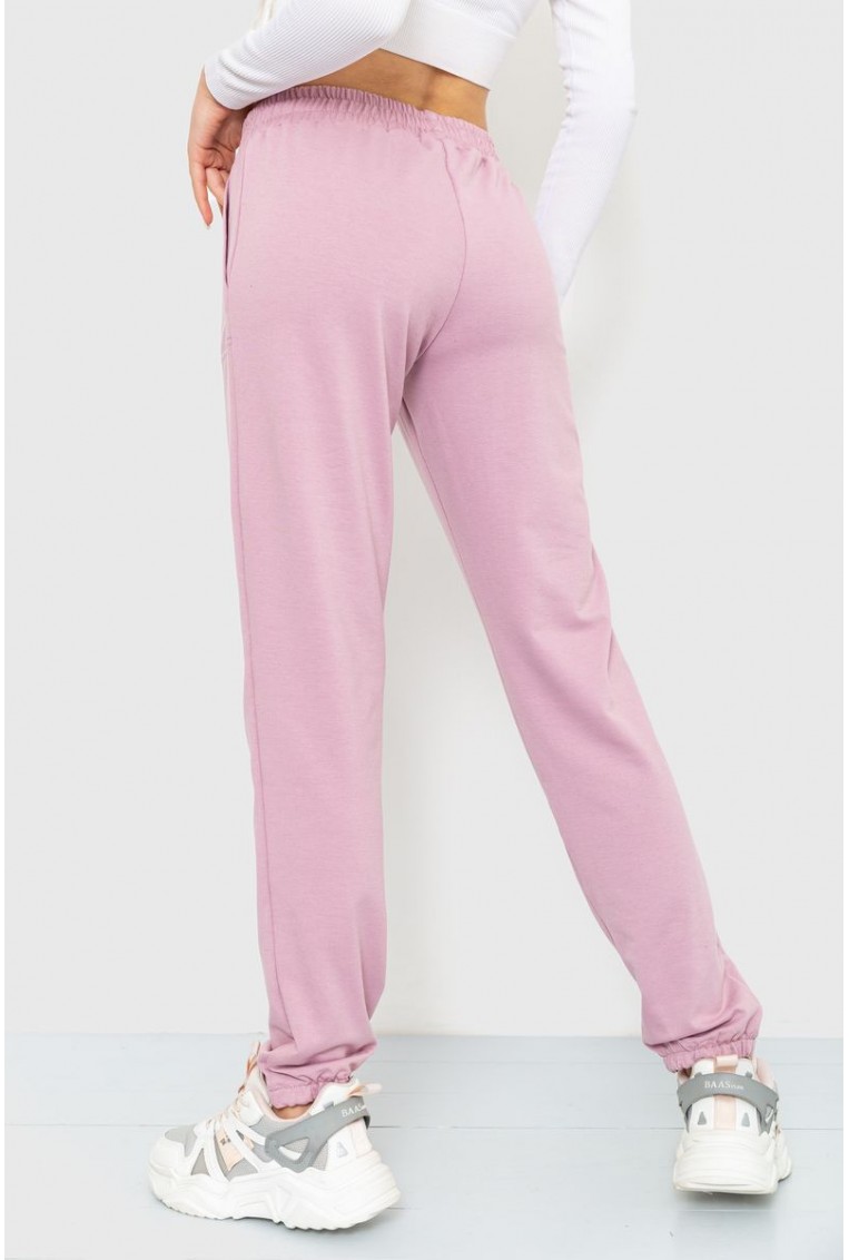 Купить Спорт штаны женские двухнитка, цвет пудровый, 226R030 - Фото №4