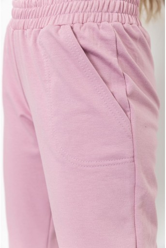 Купить Спорт штаны женские двухнитка, цвет пудровый, 226R030 - Фото №5